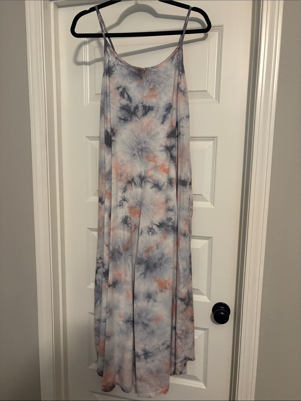 Women's Tie-Dye Maxi romper in Gray & Peach - Picture 2 of 2